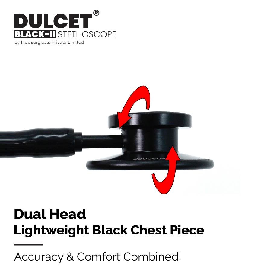 IndoSurgicals Dulcet Black-II Stethoscope - Image 3